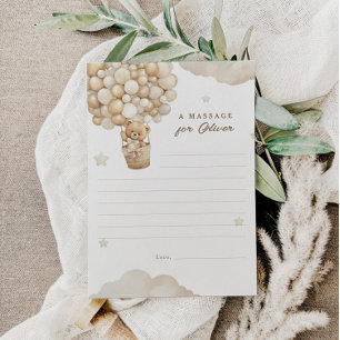 Tarjeta De Recepción Masaje de la cápsula de Teddy Bear First Birday Ti