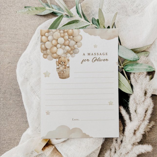 Tarjeta De Recepción Masaje de la cápsula de Teddy Bear First Birday Ti (Subido por el creador)