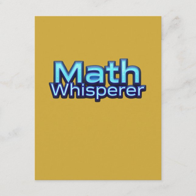 Tarjeta De Recepción Math Whispere (Anverso)