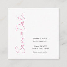 Matrimonio boda caligrafía Minimalista blanco rosa