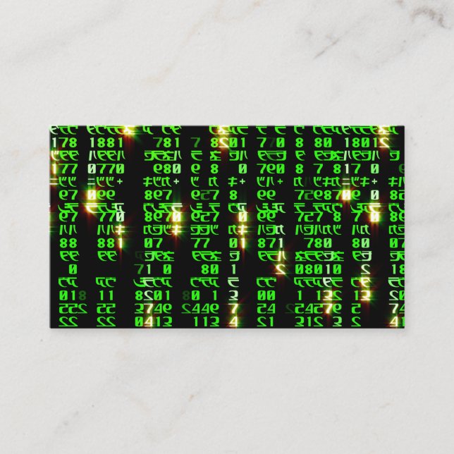 Tarjeta De Recepción Matriz de código (Anverso)