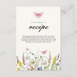 Tarjeta De Recepción Me Da La Receta De La Ducha De Mariposas