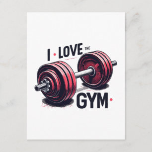 Tarjeta De Recepción Me encanta el gimnasio