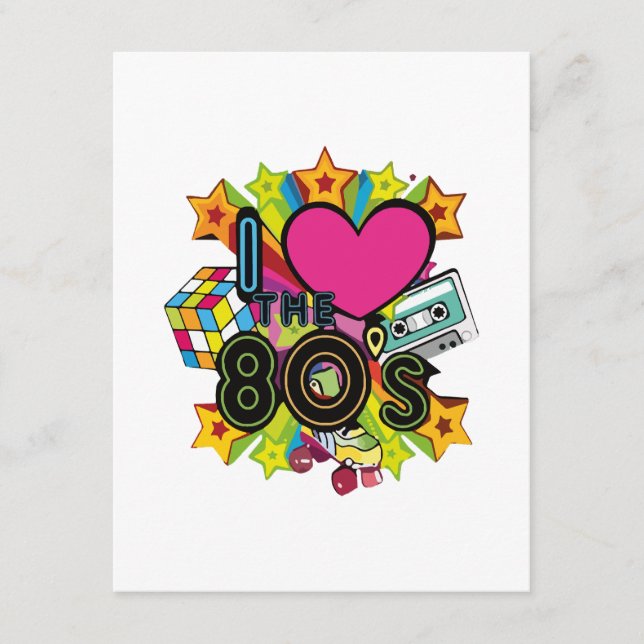 Tarjeta De Recepción me encantan los 80 (Anverso)
