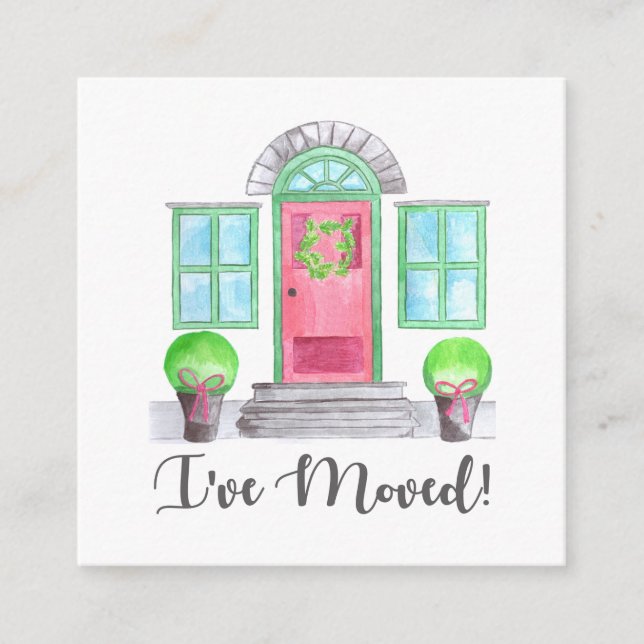 Tarjeta De Recepción ¡Me he mudado! Hogar de Navidad (Anverso)