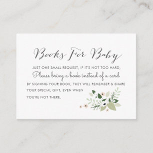 Tarjeta De Recepción Meadow Blooms Books para el bebé, inserción de inv