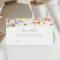 Meadow Colorous Wildflower Diaper Raffle Ticket