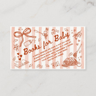 Tarjeta De Recepción MeatBall Italian Baby Shower Books for Baby