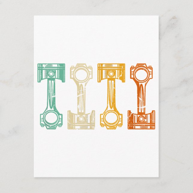 Tarjeta De Recepción Mecánico de Coches Retro Tuner Vintage (Anverso)