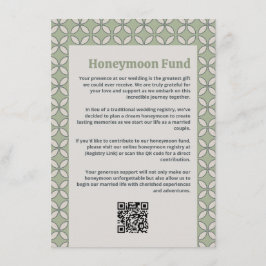 Tarjeta De Recepción Mediados del Siglo Mod Retro Boda Olive Green