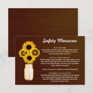 Tarjeta De Recepción Medida de Seguridad de Frasco de Mason Floral Amar