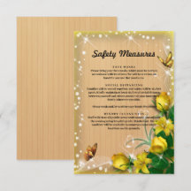 Medida de Seguridad Mariposa Floral Amarilla de Ma