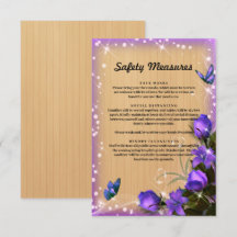 Medida de Seguridad Mariposa Floral Púrpura Madera