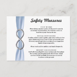 Tarjeta De Recepción Medidas de Seguridad Blue Ribbon Silver Infinity