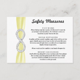 Tarjeta De Recepción Medidas de Seguridad de Infinidad de Diamante de C
