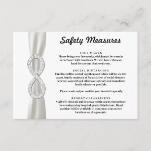 Tarjeta De Recepción Medidas de Seguridad de Infinidad de Diamante de L