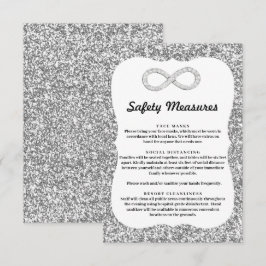 Tarjeta De Recepción Medidas de Seguridad de Infinitud Diamante Brillo