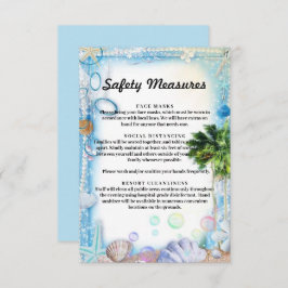 Tarjeta De Recepción Medidas de seguridad de las playas tropicales