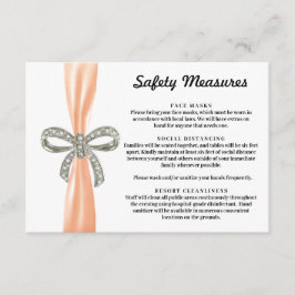 Tarjeta De Recepción Medidas de Seguridad de Lazo de Diamante con Cinta