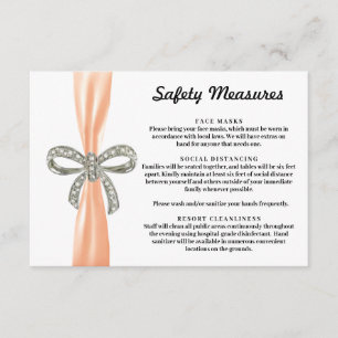 Tarjeta De Recepción Medidas de Seguridad de Lazo de Diamante con Cinta