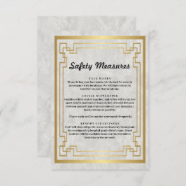 Tarjeta De Recepción Medidas de seguridad de los mármoles geométricos d