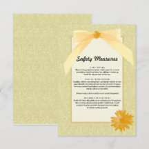 Medidas de seguridad del Boda floral amarillo