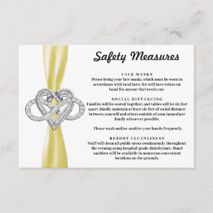 Tarjeta De Recepción Medidas de Seguridad del Corazón Infinity de la Ci