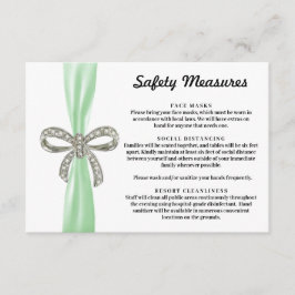 Tarjeta De Recepción Medidas de Seguridad del Lazo de Diamante con Cint