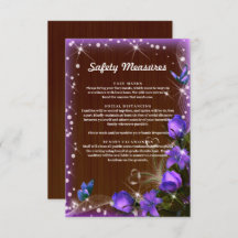 Medidas de Seguridad Floral Púrpura de Madera Oscu