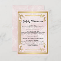 Medidas de seguridad geométricas de mármol rosa