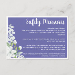 Tarjeta De Recepción Medidas de seguridad para las flores blancas román