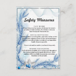 Tarjeta De Recepción Medidas de seguridad para Navidades de invierno de