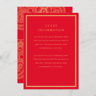 Tarjeta De Recepción Mehndi Boda Insertar