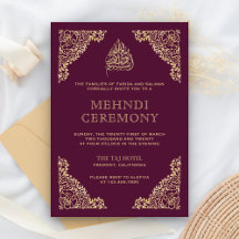 Mehndi islámico musulmán floral ornamentado ciruel
