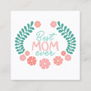 Tarjeta De Recepción Mejor mamá del mundo diseño floral lindo