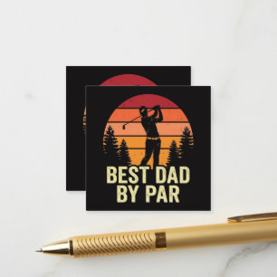 Tarjeta De Recepción Mejor Papá Por Par Golf Vintage