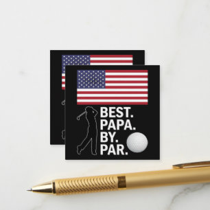 Tarjeta De Recepción Mejor Papá Por Par Golfing Papá Día del Padre Golf