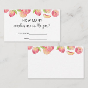 Tarjeta De Recepción Melocotón acuarela cuántos caramelos hay en el fra