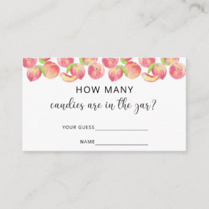 Tarjeta De Recepción Melocotón acuarela cuántos caramelos hay en el fra