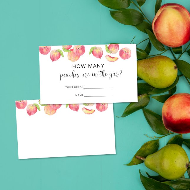 Tarjeta De Recepción Melocotón acuarela cuántos melocotones hay en el f (Subido por el creador)