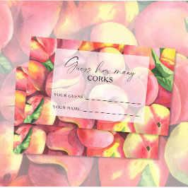 Tarjeta De Recepción Melocotones - adivinen cuántos corchos juegan novi