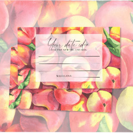 Tarjeta De Recepción Melocotones: ideas de noche de cita \ Frasco de ci