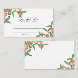 Tarjeta De Recepción Melocotones - Ideas para una noche de cita \ Tarro