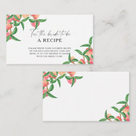 Tarjeta De Recepción Melocotones - Receta para la futura novia