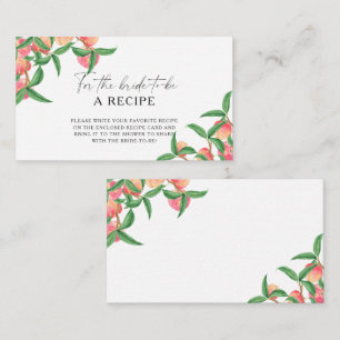 Tarjeta De Recepción Melocotones - Receta para la futura novia