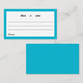 Tarjeta De Recepción Mensaje Para Nueva Pareja Azul Claro Simple