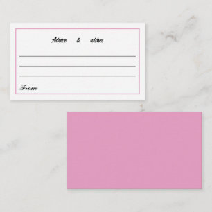 Tarjeta De Recepción Mensaje Para Nuevo Rosa De Luz Simple De Pareja