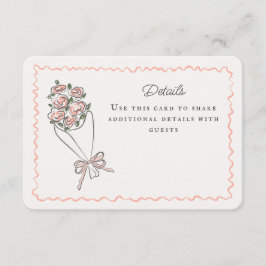 Tarjeta De Recepción Mercado de flores rosadas Detalles florales fresco