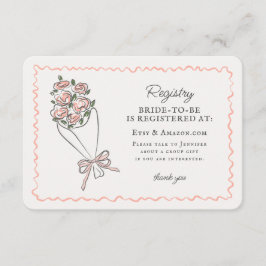 Tarjeta De Recepción Mercado de flores rosadas Inscripción de nuevo reg