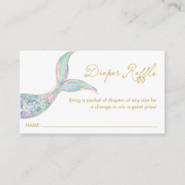 Tarjeta De Recepción Mermaid Diaper Raffle Ticket Enclosure Card